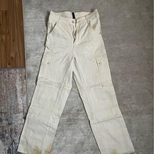 NV Felix Women's Beige Cargo Straight Leg Pants